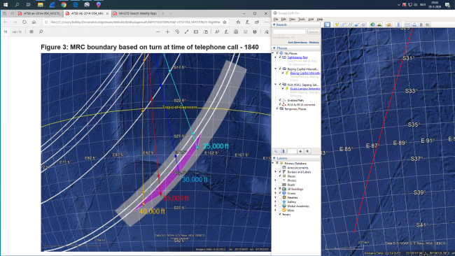 [Extend the line KLIA-BCIA (MH370's original flightpath), picture source: Bobby Jagernath]